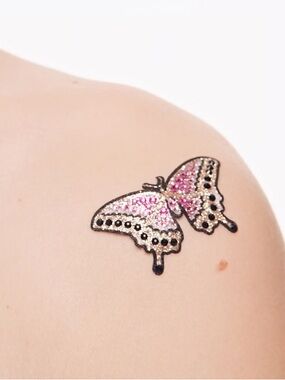 Swarovski Crystal Idyllia body Jewel Set butterfly. Multicolor
